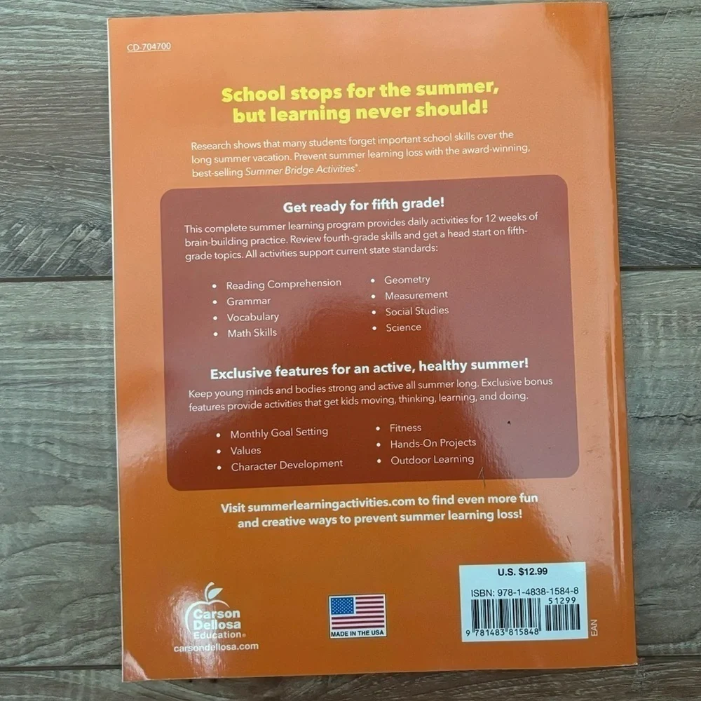 2 Summer Bridge Activities Workbooks | Grades 4–5 | New
